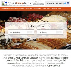 Special Group Tours 2018 Website and the new offer